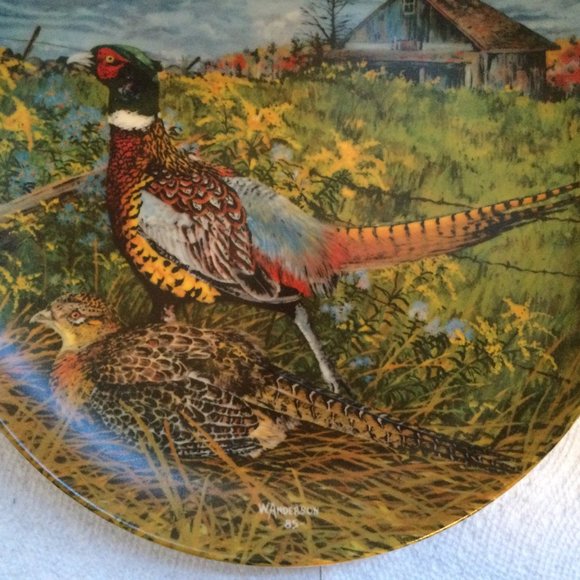 1986 THE PHEASANT Collector Plate Upland Birds of North America Wayne Anderson - Picture 5 of 6